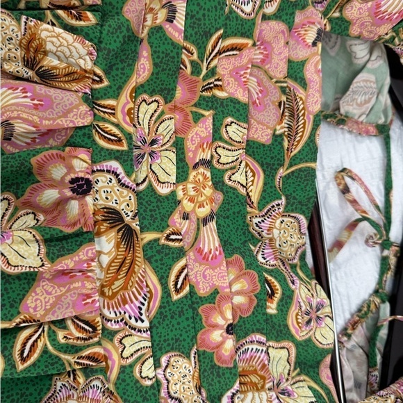 NWOT MISA Kate Dress Kelly Blossoms Cotton Puff Sleeve / Medium - Picture 9 of 13